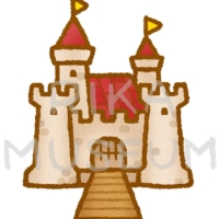 おとぎ話の立派なお城のイラスト