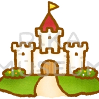 おとぎ話の立派なお城のイラスト