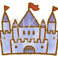 おとぎ話の立派なお城のイラスト
