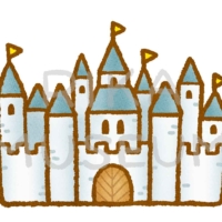 おとぎ話の立派なお城のイラスト