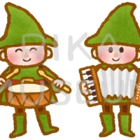 ランプを持つ小人のイラスト