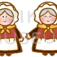 おとぎ話に出てくる可愛いおばあさんのイラスト