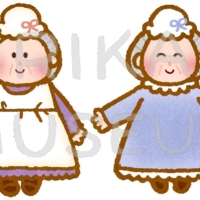 おとぎ話に出てくる可愛いおばあさんのイラスト