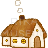 おとぎ話に出てくる小さな家のイラスト