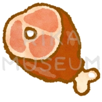 おとぎ話に出てくる骨つき肉のイラスト