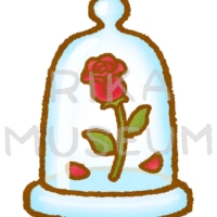 美女と野獣の薔薇のイラスト