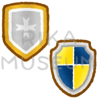 おとぎ話の盾のイラスト