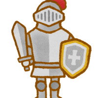 中世の兵士のイラスト