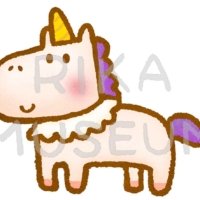 可愛いユニコーンのイラスト