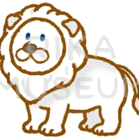 白いライオンのイラスト