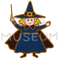 魔法をかける魔女のイラスト