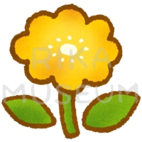 黄色くて可愛い花のイラスト