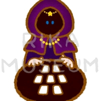 タロットカードをする占い師のイラスト