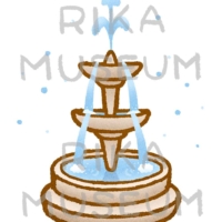 立派な噴水のイラスト