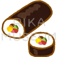 Thick rolled sushi 太巻きのイラスト