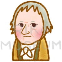 ドイツの哲学者のヘーゲルの似顔絵のイラスト