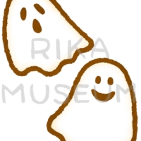 ハロウィンの可愛いおばけのイラスト
