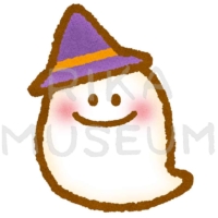 ハロウィンの可愛いおばけのイラスト