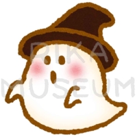 ハロウィンの可愛いおばけのイラスト