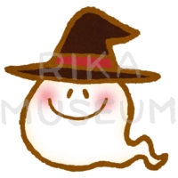 ハロウィンの可愛いおばけのイラスト