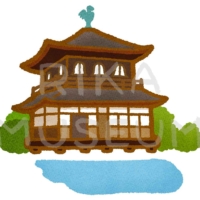 銀閣寺のイラスト