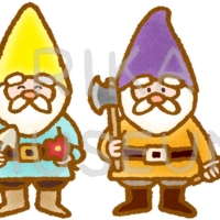 白雪姫に登場するノームのイラスト