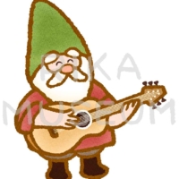 ギターを弾くノームのイラスト