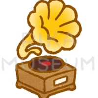 シンプルな蓄音機のイラスト