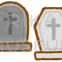 ハロウィンのお墓のイラスト