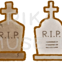 ハロウィンのお墓のイラスト