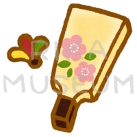 羽子板と羽根のイラスト