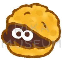 ハロウィンのシュークリームのイラスト