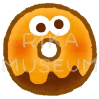 ハロウィンのおばけを模した可愛いドーナツのイラスト