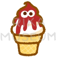 ハロウィンのソフトクリームのイラスト