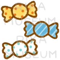 Colorful and delicious looking candies 美味しそうな可愛いキャンディのイラスト
