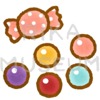 Cute and delicious looking candies 美味しそうな可愛いキャンディのイラスト