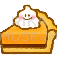 Pumpkin tart 美味しそうなかぼちゃのタルトのイラスト