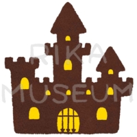 Castle silhouette ハロウィンのお城のシルエットのイラスト