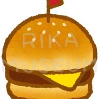 シンプルなハンバーガーのイラスト