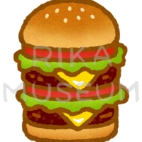 美味しそうなハンバーガーのイラスト