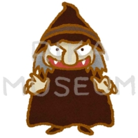 ヘンゼルとグレーテルに登場する悪い魔女のイラスト