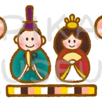御内裏様と御雛様のイラスト