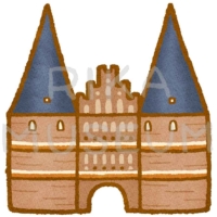 Holsten Gate in Lübeck ドイツのリューベックにあるホルステン門のイラスト