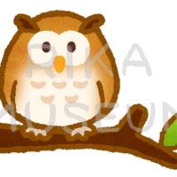 可愛いミミズクのイラスト