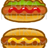 美味しそうなホットドッグのイラスト