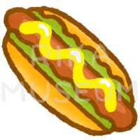 美味しそうなホットドッグのイラスト