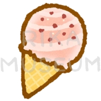 可愛くて美味しそうなアイスクリームのイラスト