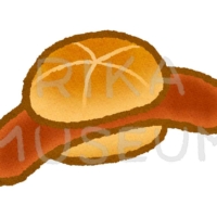 Bratwurst ドイツの屋台で売られている美味しそうなホットドッグのイラスト