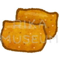 Boiled rice wrapped in fried bean curd いなり寿司のイラスト