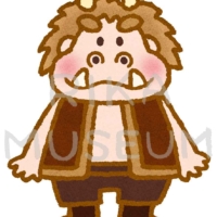 ジャックと豆の木に出てくる人食い鬼のイラスト